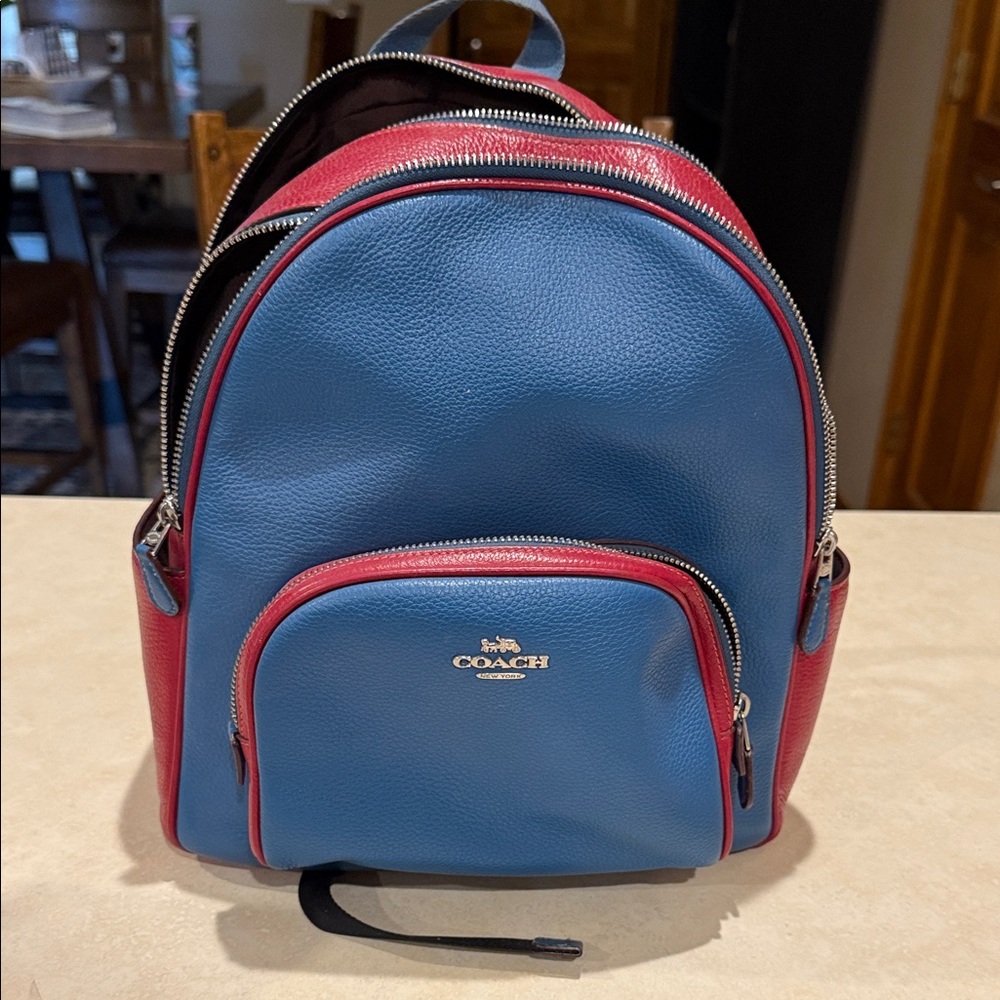 Coach Dual-Tone Leather Backpack
